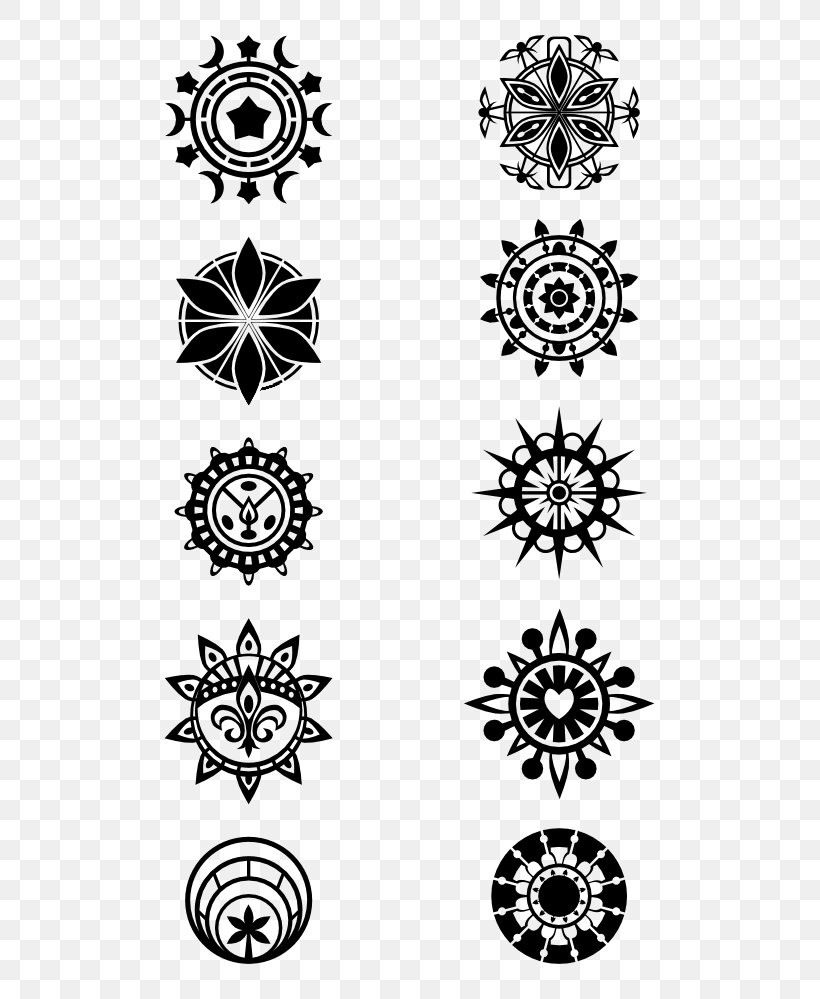 Circle Pattern, PNG, 555x999px, Ornament, Black, Black And White, Color, Flora Download Free