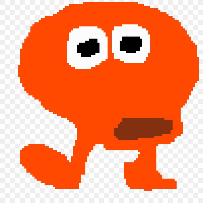 Q*bert Pixel Art Clip Art Smiley Drawing, PNG, 1200x1200px, Qbert, Animation, Area, Art, Artwork Download Free