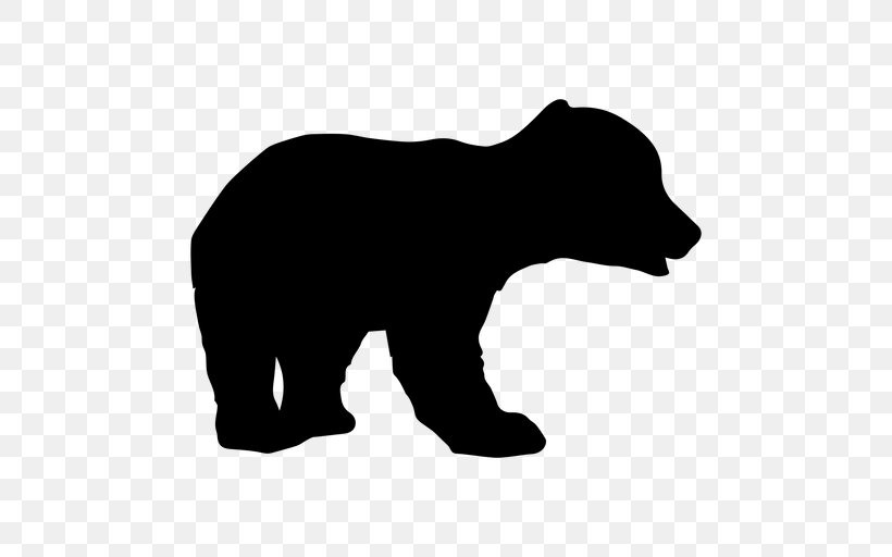 Bear Clip Art Silhouette Transparency, PNG, 512x512px, Bear, American Black Bear, Animal Figure, Black, Blackandwhite Download Free