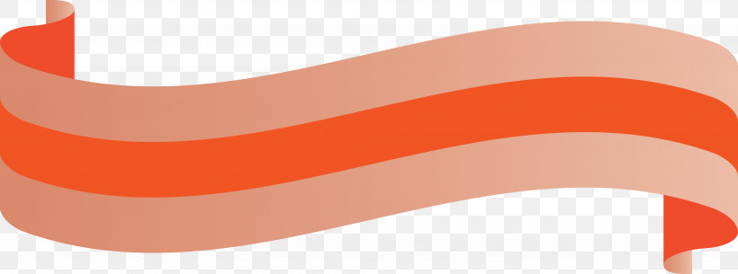 Ribbon S Ribbon, PNG, 4152x1546px, Ribbon, Electrical Supply, Line, Material Property, Orange Download Free