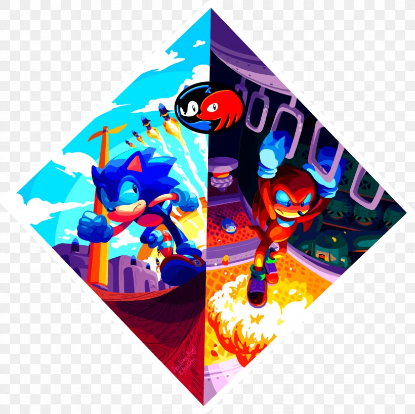 Sonic & Knuckles Sonic The Hedgehog 3 Sonic 3 & Knuckles Fan Art, PNG, 1642x1640px, Watercolor, Cartoon, Flower, Frame, Heart Download Free