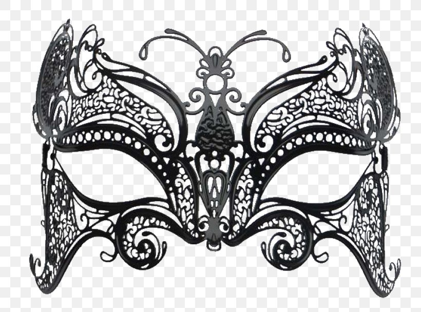 Butterfly, Black And White, Costume, Crystal, Headgear, PNG.
