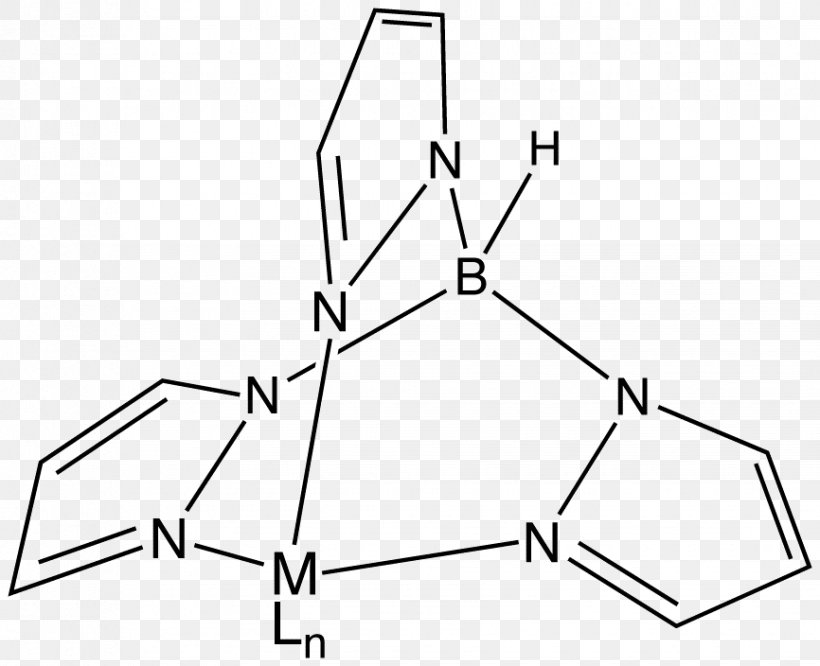 Trispyrazolylborate Spectator Ligand Coordination Complex Chemistry, PNG, 866x704px, Trispyrazolylborate, Area, Black And White, Chelation, Chemistry Download Free