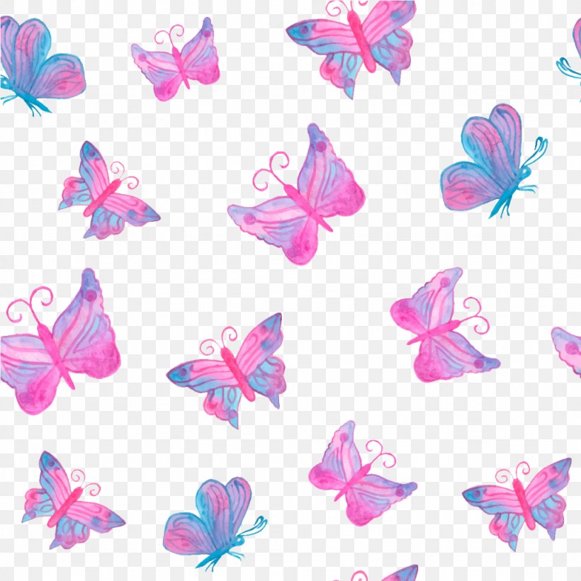 Butterfly Drawing Watercolor Painting Clip Art, PNG, 1024x1024px, Butterfly, Butterflies And Moths, Drawing, Insect, Invertebrate Download Free