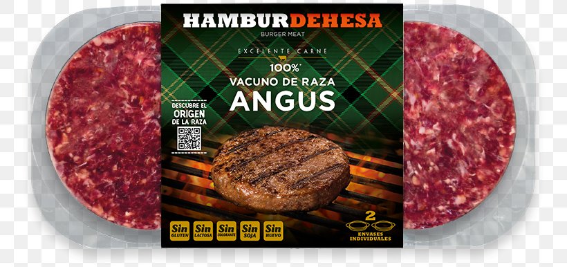 Hamburger HAMBURDEHESA (Embutidos Jabugo, S.A.) Steak Meat Beef, PNG, 761x386px, Hamburger, Animal Source Foods, Beef, Cuisine, Envase Download Free