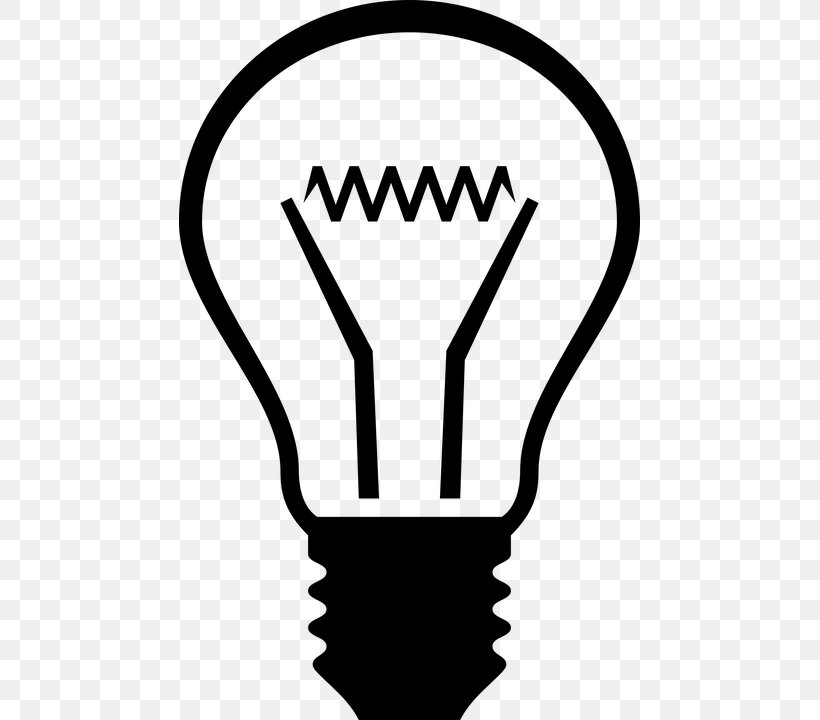 Incandescent Light Bulb Lamp Clip Art, PNG, 461x720px, Light, Artwork, Black, Black And White, Compact Fluorescent Lamp Download Free