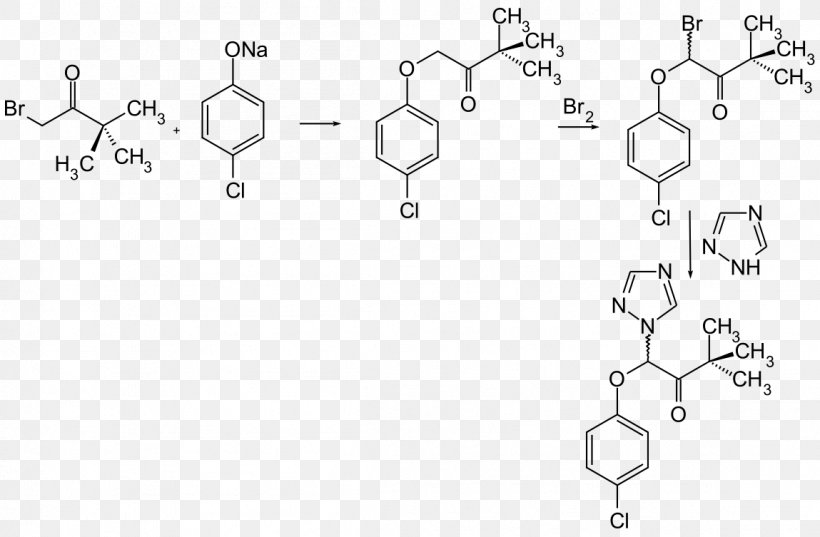 Triadimefon Triazole Conazole Chemical Synthesis Triadimenol, PNG, 1149x753px, Triazole, Area, Auto Part, Black And White, Body Jewelry Download Free