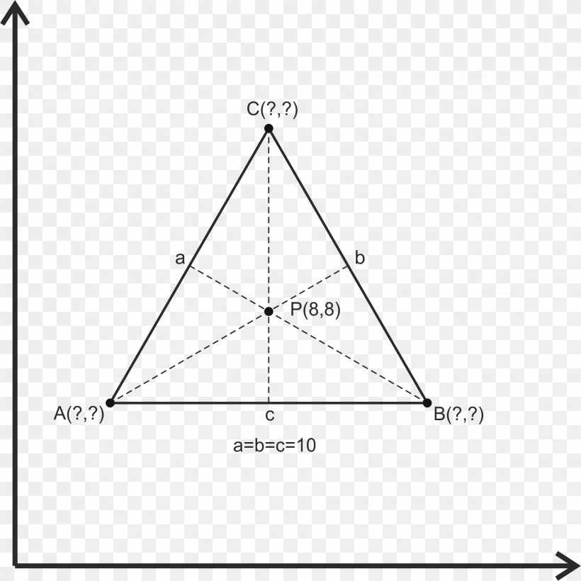 Equilateral Triangle Point Coordinate System, PNG, 1832x1832px, Triangle, Area, Black And White, Calculator, Cartesian Coordinate System Download Free