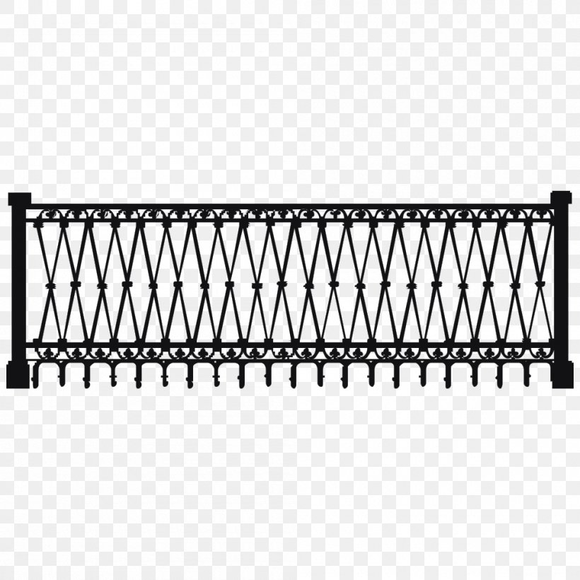 Fence Euclidean Vector Iron, PNG, 1000x1000px, Fence, Black, Black And White, Digital Image, Home Fencing Download Free