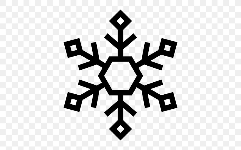 Snowflake Symbol, PNG, 512x512px, Snowflake, Black And White, Hexagon, Logo, Shape Download Free