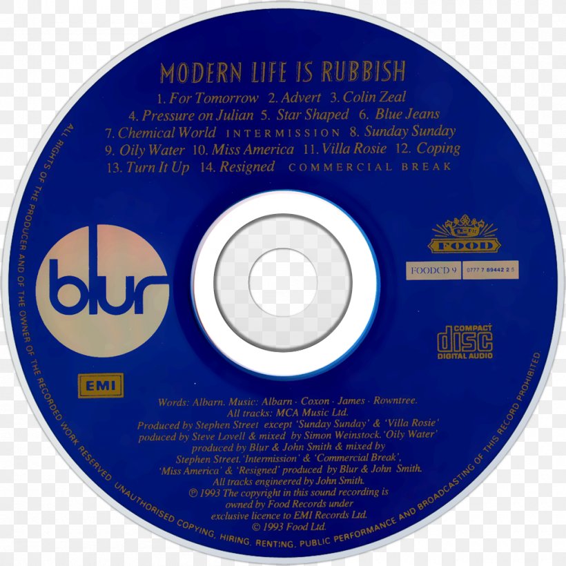 All The People: Blur Live At Hyde Park Compact Disc Modern Life Is Rubbish Album, PNG, 1000x1000px, Watercolor, Cartoon, Flower, Frame, Heart Download Free