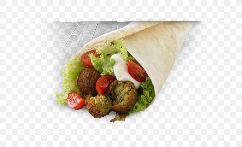 Falafel Wrap Pita Hamburger Street Food, PNG, 600x500px, Falafel, Corn Tortilla, Cuisine, Dish, Finger Food Download Free