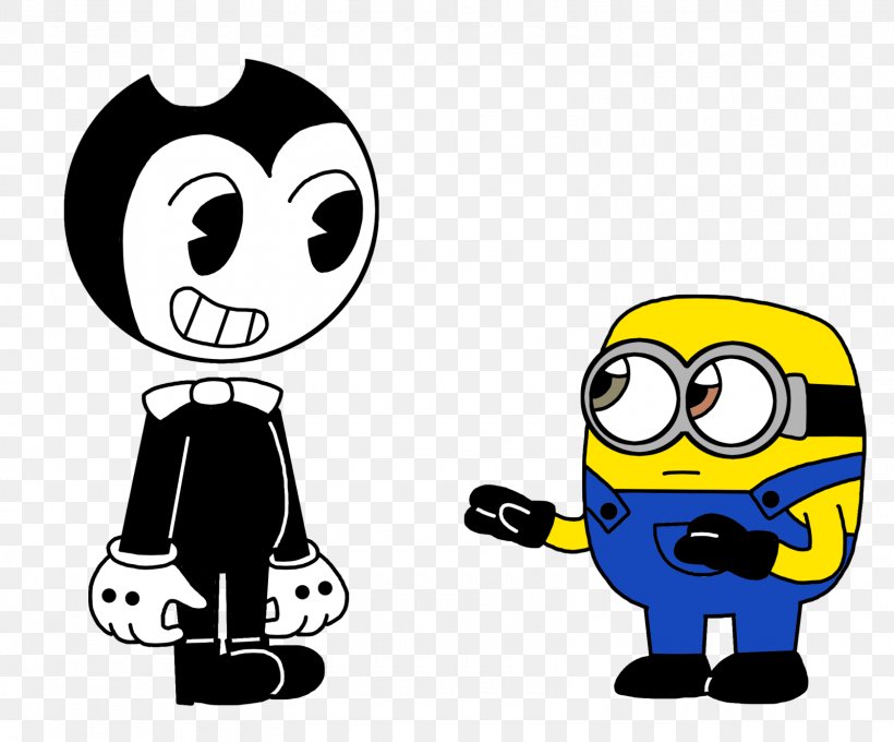 Bendy And The Ink Machine Stuart The Minion Bob The Minion Minions Universal Pictures, PNG, 1600x1327px, Bendy And The Ink Machine, Bob The Minion, Cartoon, Communication, Fictional Character Download Free