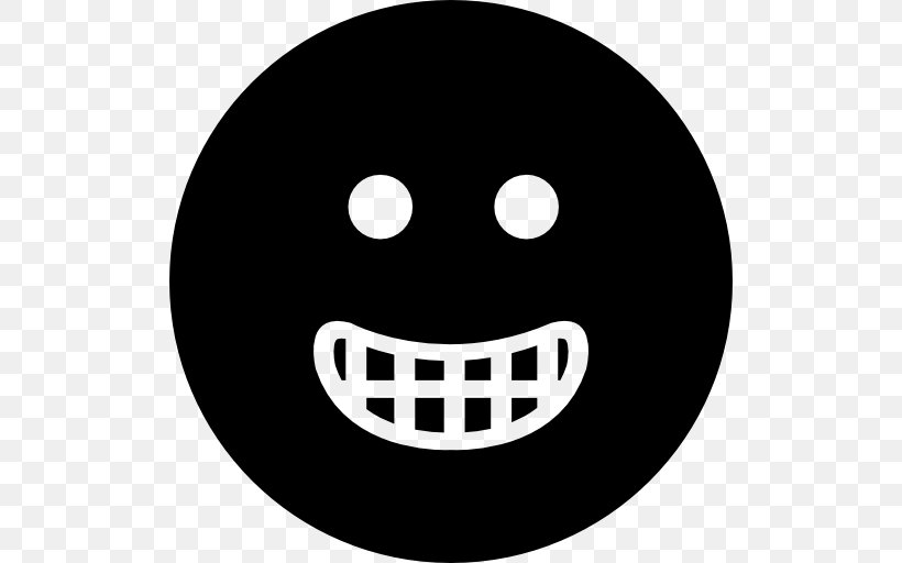Emoticon Smiley, PNG, 512x512px, Emoticon, Black And White, Face, Smile, Smiley Download Free