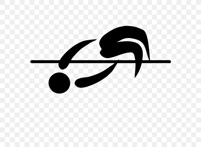 Athletics Sport High Jump Logo Clip Art, PNG, 600x600px, Athletics, Artwork, Author, Black, Black And White Download Free