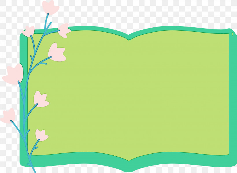 Leaf Cartoon Line Green Tree, PNG, 3000x2198px, Flower Frame, Biology, Book Frame, Cartoon, Flower Download Free