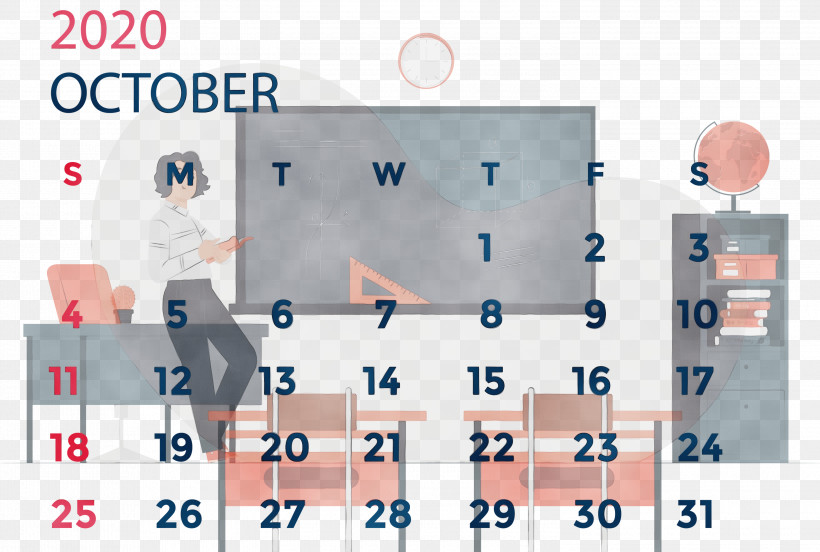 Service Font Line Meter, PNG, 3000x2021px, October 2020 Calendar, Line, Meter, October 2020 Printable Calendar, Paint Download Free