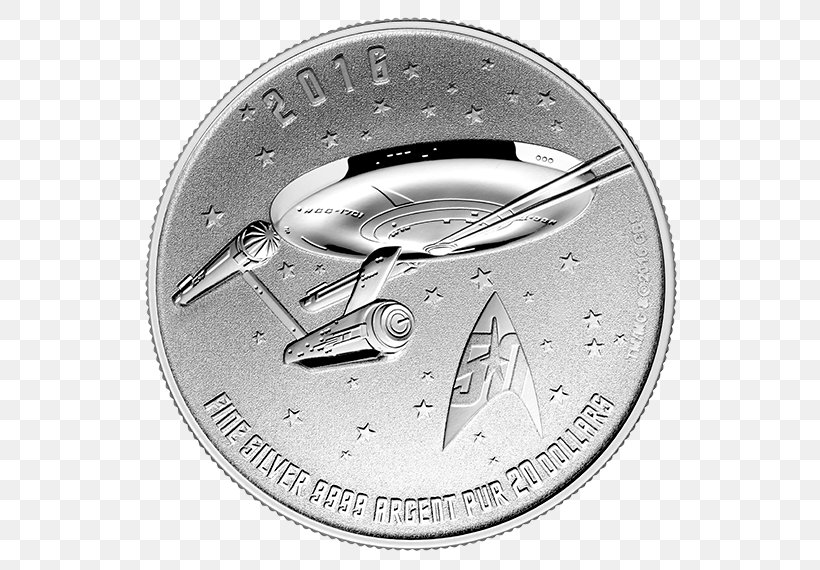 Silver Coin Royal Canadian Mint Star Trek, PNG, 570x570px, Silver Coin, Canadian Dollar, Canadian Silver Maple Leaf, Coin, Coin Collecting Download Free