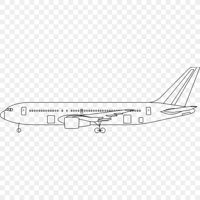 Boeing 767-200 Narrow-body Aircraft Aerospace Engineering, PNG, 1000x1000px, Boeing 767, Aerospace, Aerospace Engineering, Air Travel, Aircraft Download Free