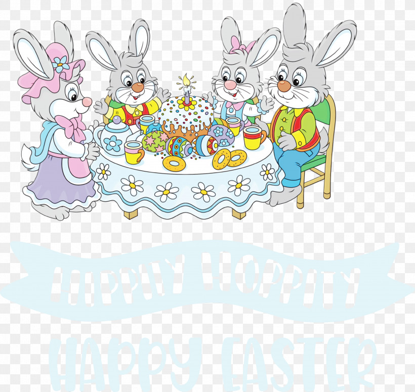 Easter Bunny, PNG, 3000x2836px, Happy Easter Day, Cartoon, Drawing, Easter Bunny, European Rabbit Download Free