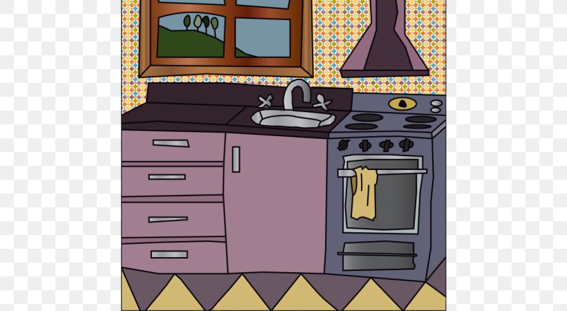 Kitchen Home Appliance Cooking Ranges Illustrator, PNG, 800x450px, Kitchen, Art, Cartoon, Color, Color Scheme Download Free
