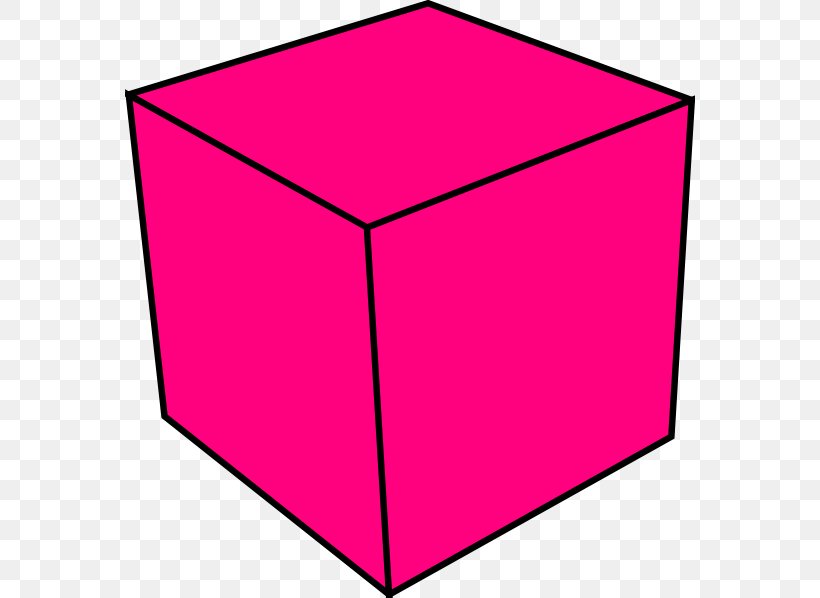 Cube Three-dimensional Space Shape Clip Art, PNG, 570x598px, Cube, Area, Free Content, Magenta, Mathematics Download Free