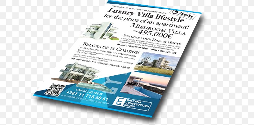 Villa Flyer Construction Advertising Floor Plan, PNG, 691x403px, Villa, Advertising, Balkans, Bedroom, Brand Download Free