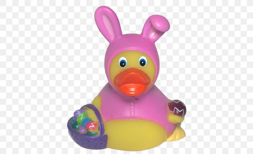 Easter Bunny Rubber Duck Ducks, Geese And Swans, PNG, 500x500px, Easter Bunny, Baby Toys, Basket Of Eggs, Costume, Cygnini Download Free