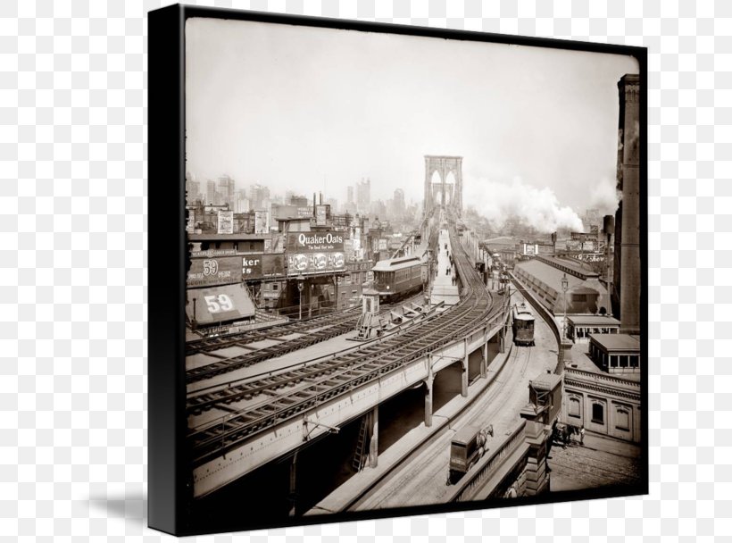 Gallery Wrap Picture Frames Brooklyn Terminal Market Merchants Association Giclée Canvas, PNG, 650x608px, Gallery Wrap, Art, Black And White, Bridge, Brooklyn Download Free