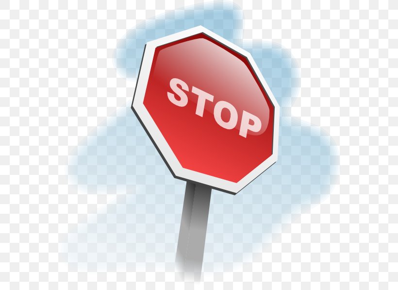 Stop Sign Traffic Sign Cartoon Clip Art, PNG, 582x597px, Stop Sign, Allway Stop, Brand, Cartoon, Precedenza Download Free