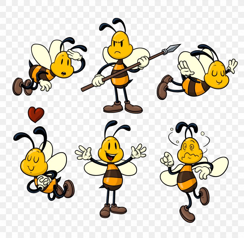 Bee Cartoon Stock Illustration Illustration, PNG, 1440x1406px, Bee, Beak, Bee Pollen, Beehive, Bird Download Free