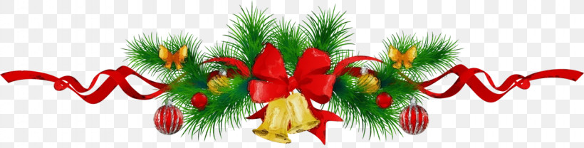 Christmas Day, PNG, 1280x325px, Watercolor, Christmas And Holiday Season, Christmas Day, Christmas Decoration, Garland Download Free