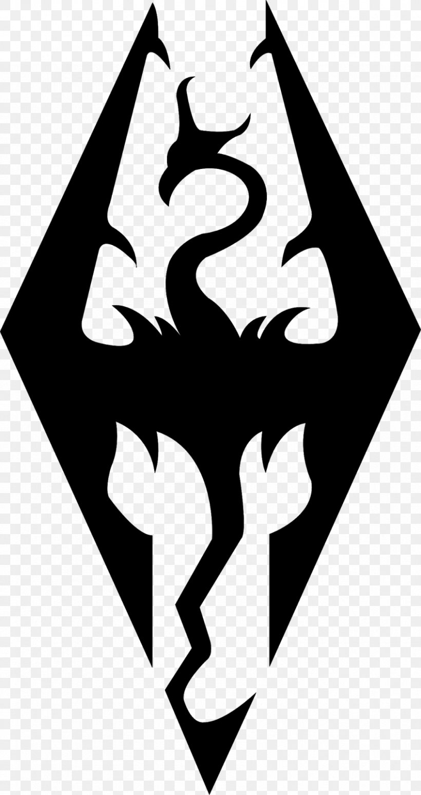 The Elder Scrolls V: Skyrim Oblivion Decal Sticker Logo, PNG, 847x1600px, Elder Scrolls V Skyrim, Adhesive, Black And White, Bumper Sticker, Decal Download Free