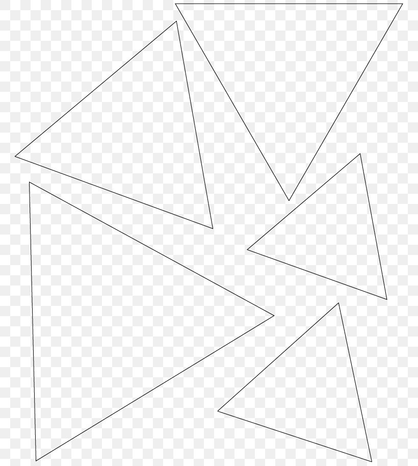 Paper Triangle Point Area, PNG, 776x914px, Paper, Area, Black, Black And White, Diagram Download Free