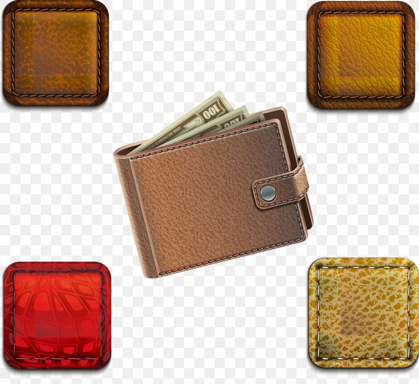Wallet Leather Designer, PNG, 2153x1974px, Wallet, Bag, Brand, Brown, Button Download Free