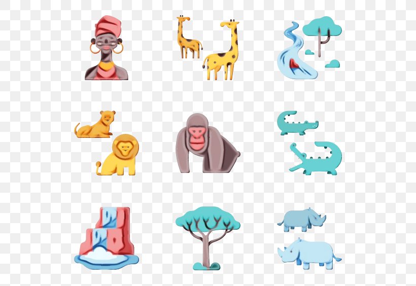 Clip Art Animal Figure Playset Cake Decorating Supply Icon, PNG, 600x564px, Watercolor, Animal Figure, Cake Decorating Supply, Paint, Playset Download Free