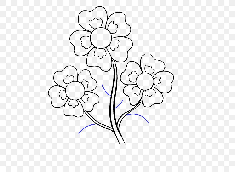 Drawing Cartoon Flower How-to Sketch, PNG, 678x600px, Drawing, Area, Art,  Artwork, Black Download Free