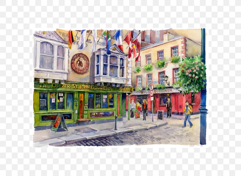 Oliver St. John Gogarty's Hostel Ludmila Korol Irish Pub Painting, PNG, 600x600px, Irish Pub, Artist, Bar, Britse Pub, City Download Free