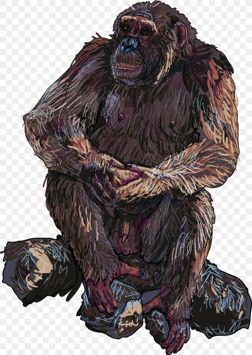 Orangutan Gorilla Animal, PNG, 1362x1924px, Orangutan, Animal, Art, Bear, Chimpanzee Download Free