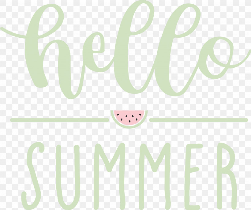 Hello Summer, PNG, 3000x2510px, Hello Summer, Area, Green, Line, Logo Download Free