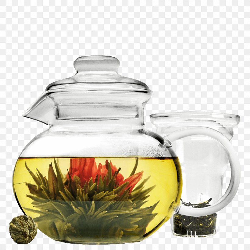 Flowering Tea Green Tea Teapot Infuser, PNG, 1000x1000px, Flowering Tea, Chinese Tea, Drink, Flower, Food Download Free