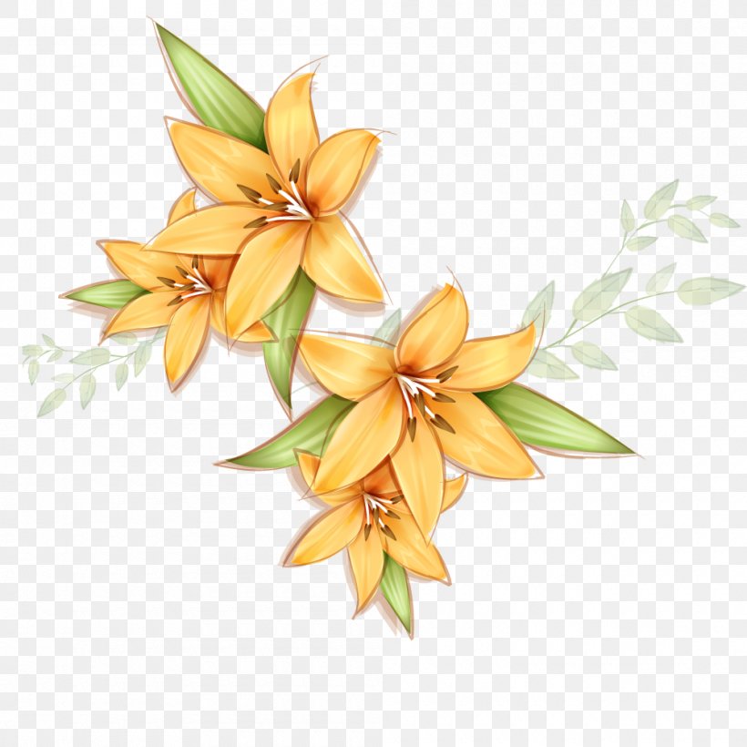 Flower Yellow Lilium Petal, PNG, 1000x1000px, Flower, Blue, Cut Flowers, Flower Fairies, Flowering Plant Download Free