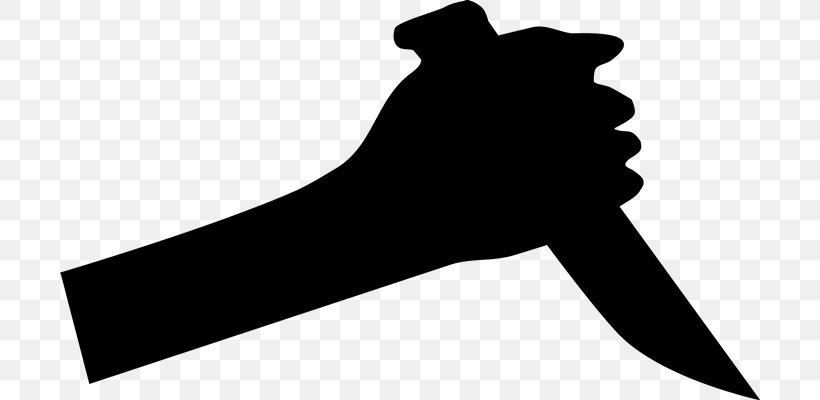 Knife Silhouette Clip Art, PNG, 700x400px, Knife, Arm, Black, Black And White, Decal Download Free