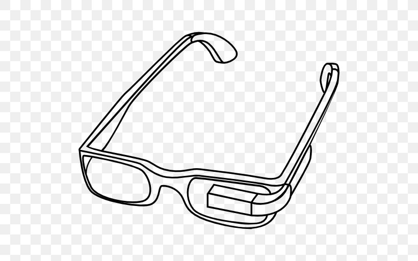Glasses Google Glass Eye, PNG, 512x512px, Glasses, Area, Black And White, Computer, Drawing Download Free