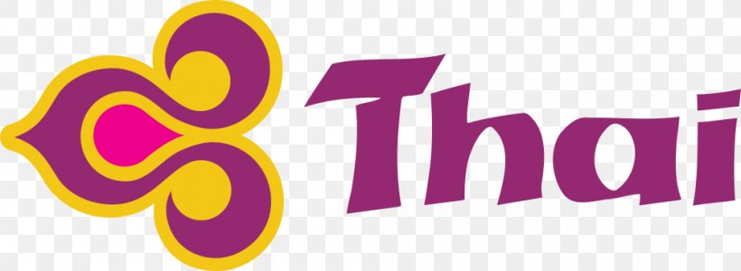 Logo Brand Thai Airways Airline Product, PNG, 1000x366px, Logo, Airline, Brand, Purple, Symbol Download Free