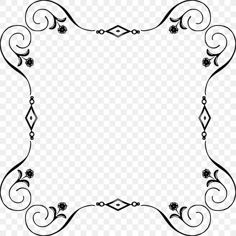 Picture Frames Clip Art, PNG, 2290x2290px, Picture Frames, Area, Artwork, Black, Black And White Download Free
