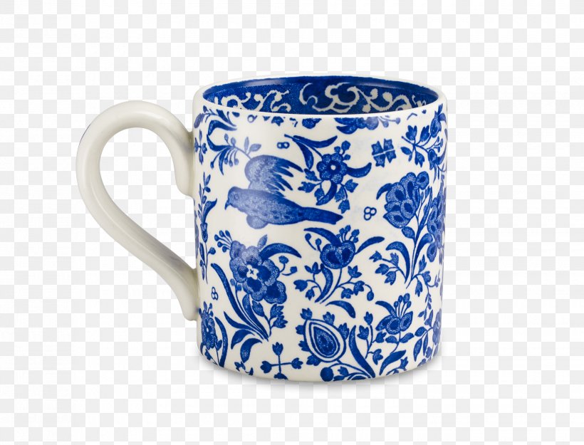 Burleigh Pottery Blue And White Pottery Ceramic Coffee Cup, PNG, 1960x1494px, Burleigh Pottery, Blue, Blue And White Porcelain, Blue And White Pottery, British Isles Download Free