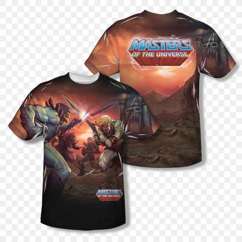 T-shirt Skeletor He-Man Battle Cat Masters Of The Universe, PNG, 1000x1000px, Tshirt, Active Shirt, Battle Cat, Brand, Castle Grayskull Download Free