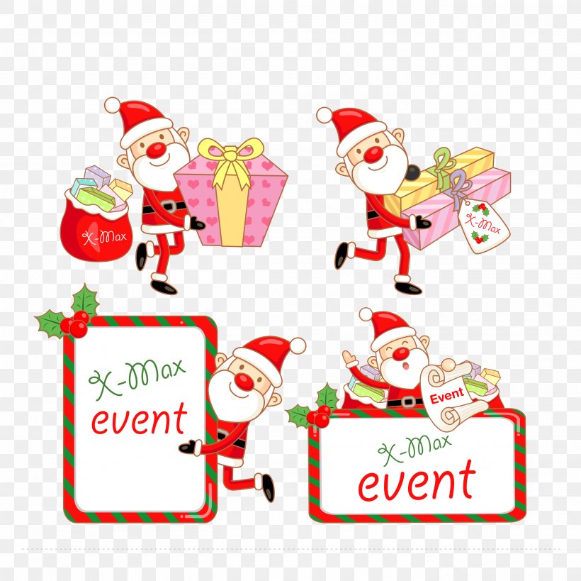 Santa Claus Christmas Clip Art, PNG, 2708x2708px, Santa Claus, Area, Christmas, Christmas Decoration, Christmas Ornament Download Free