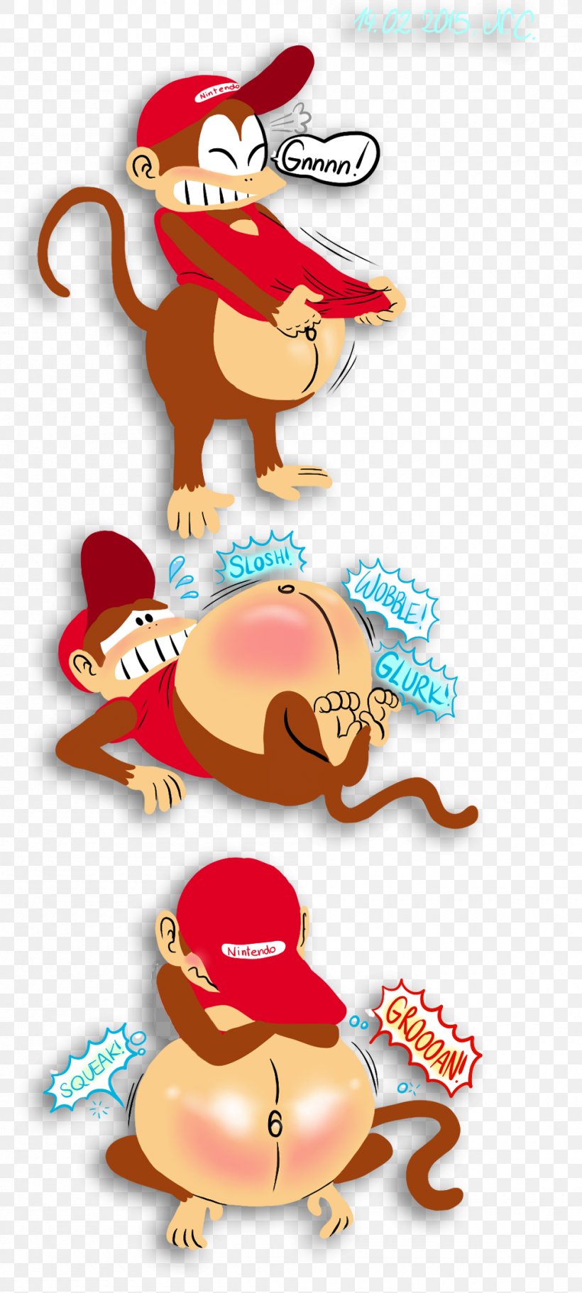 Donkey Kong Country 2: Diddy's Kong Quest Donkey Kong Country: Tropical Freeze Diddy Kong Dixie Kong Nintendo Switch, PNG, 1000x2222px, Watercolor, Cartoon, Flower, Frame, Heart Download Free